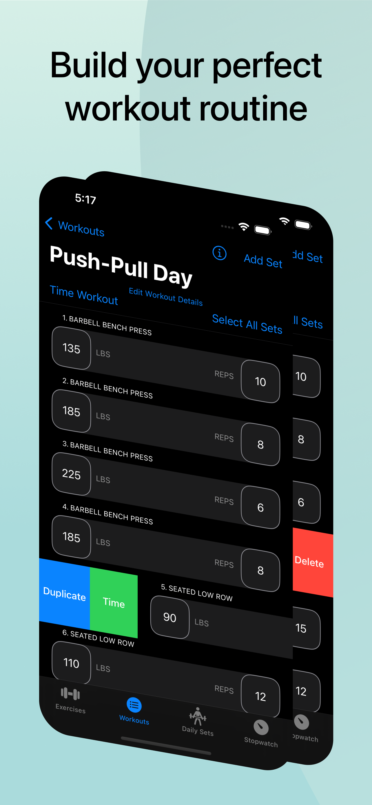 Build your perfect workout routine
